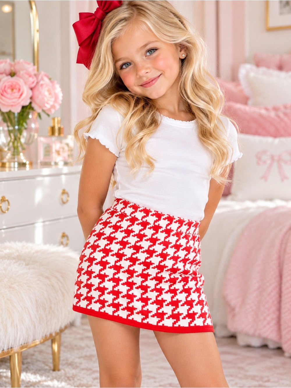 HOUNDSTOOTH SKIRT